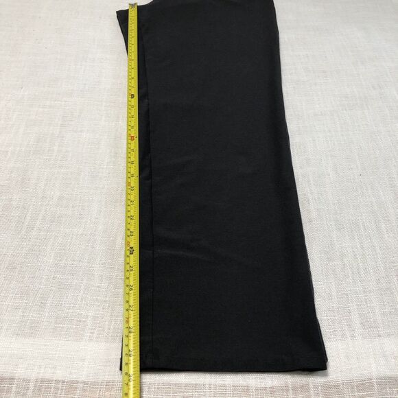 Eileen Fisher Pants L Gray Crepe Pull On Ankle Slim Straight Minimalist Preppy - Picture 13 of 15